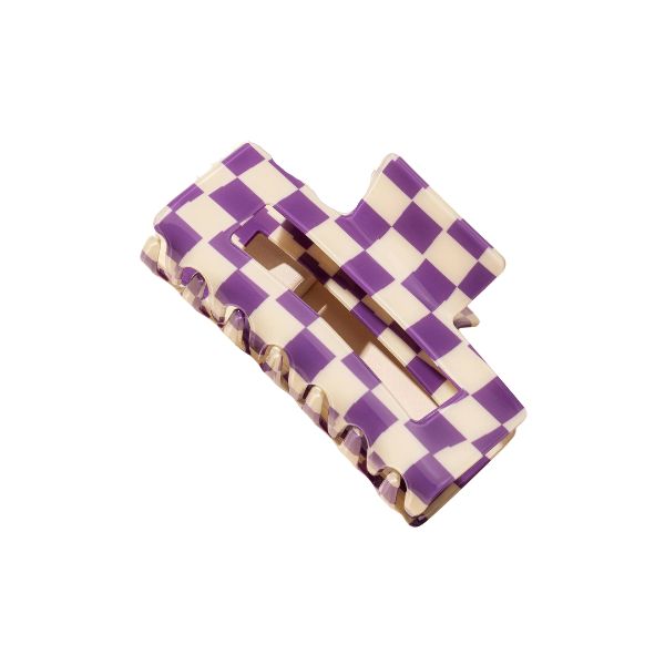 Checkered Rectangle Hair Claw