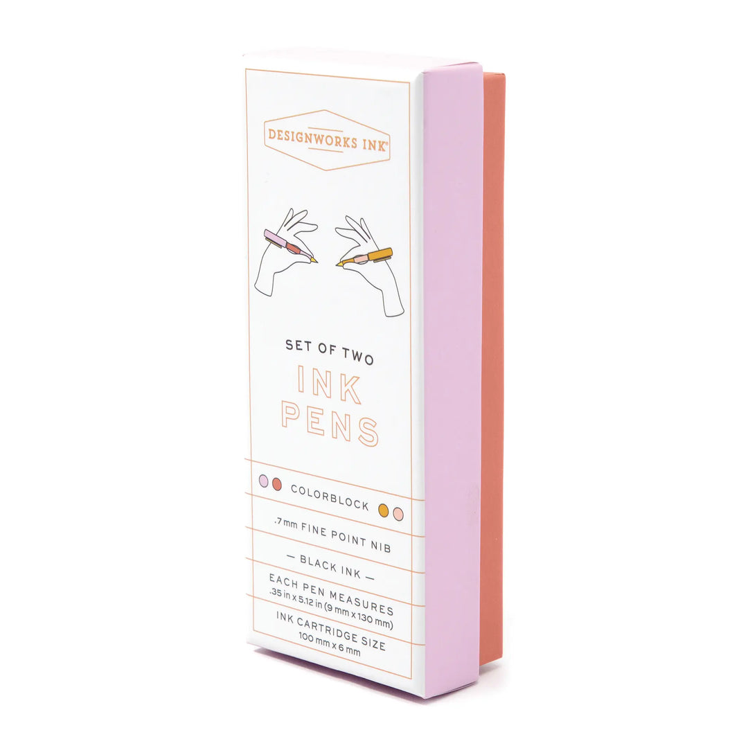 Rosewood + Blush Color Block Pens