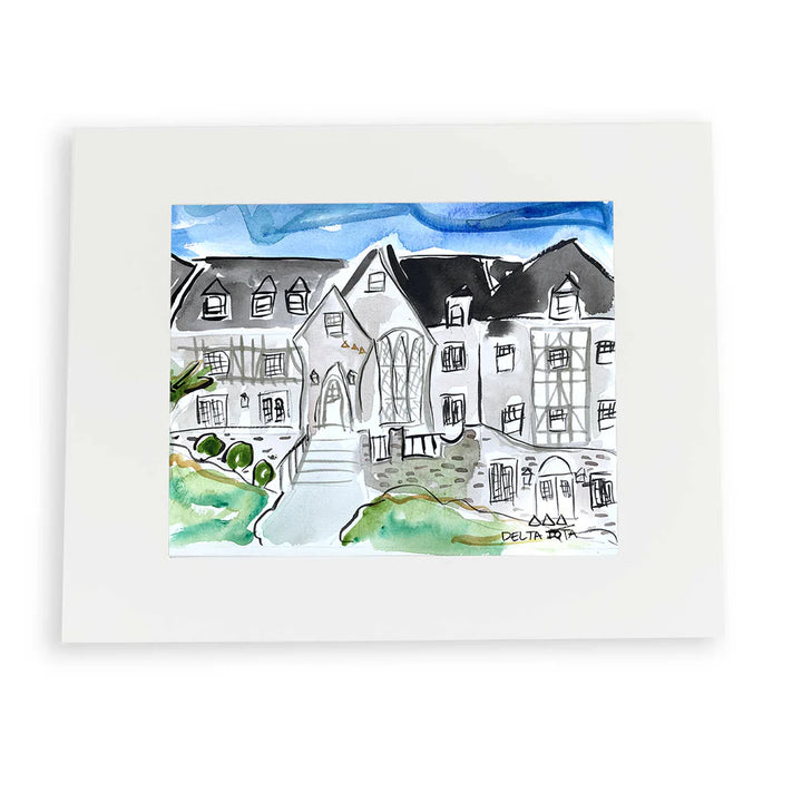 University of Arkansas Sorority House Print