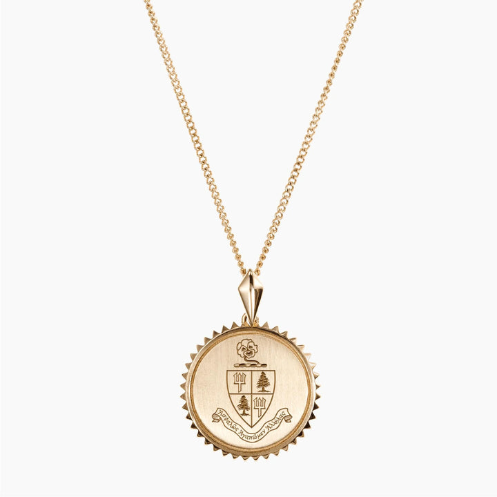 Greek Sunburst Crest Necklace