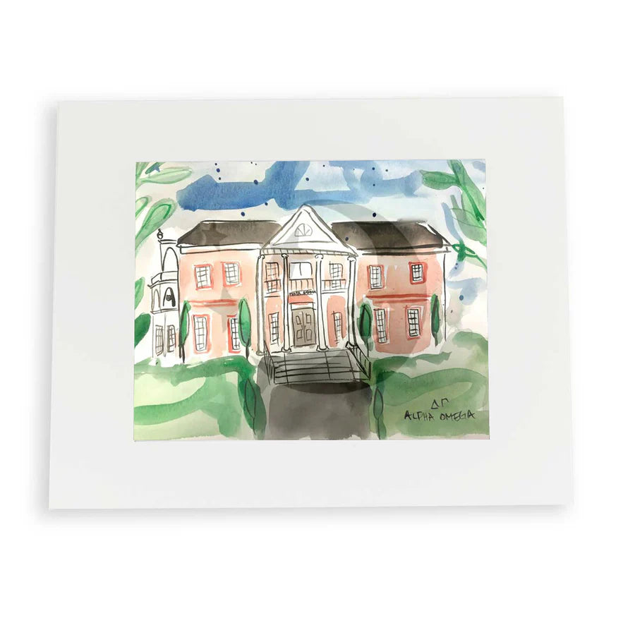 University of Arkansas Sorority House Print