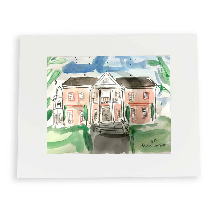 University of Arkansas Sorority House Print