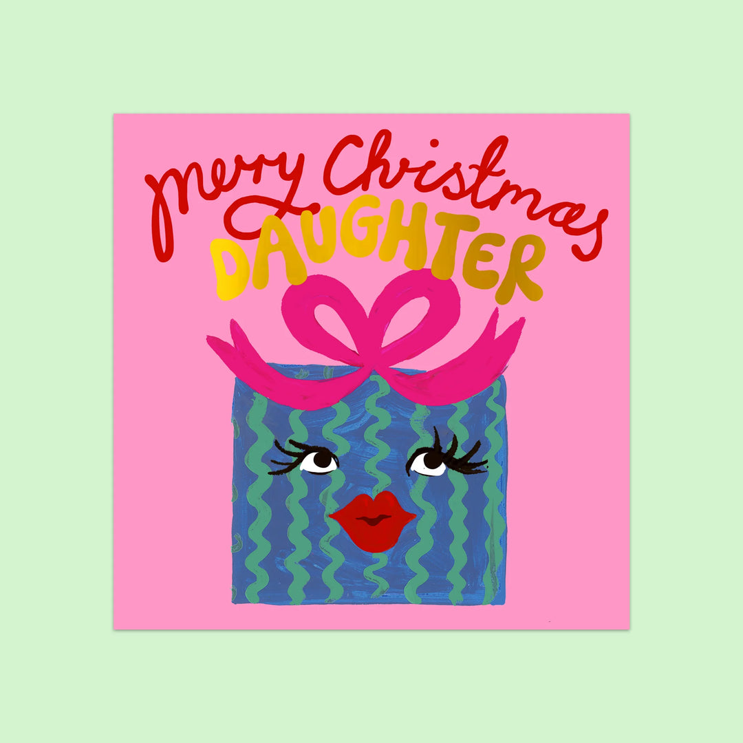 Daughter Present Christmas Card