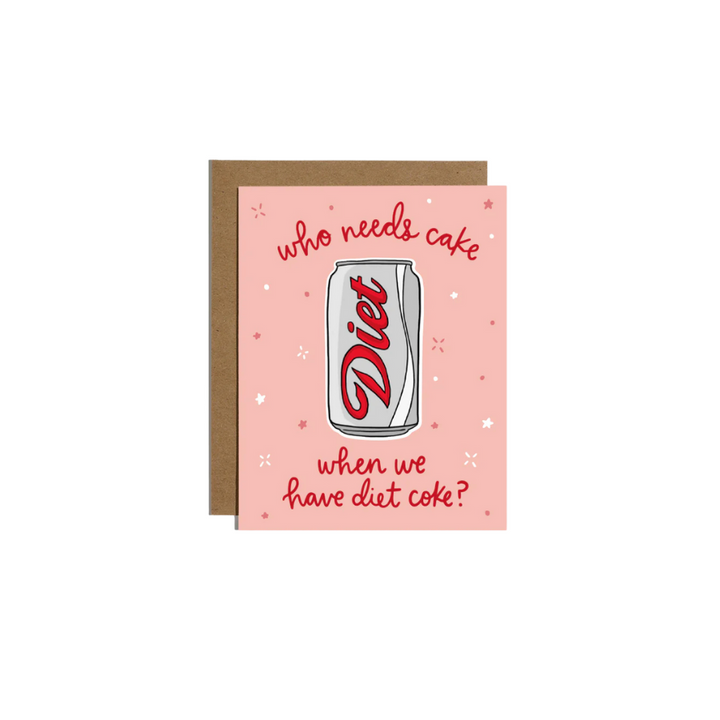 Diet Soda Sticker Card