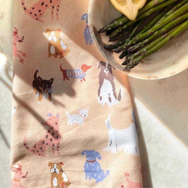 Dogs Tea Towel