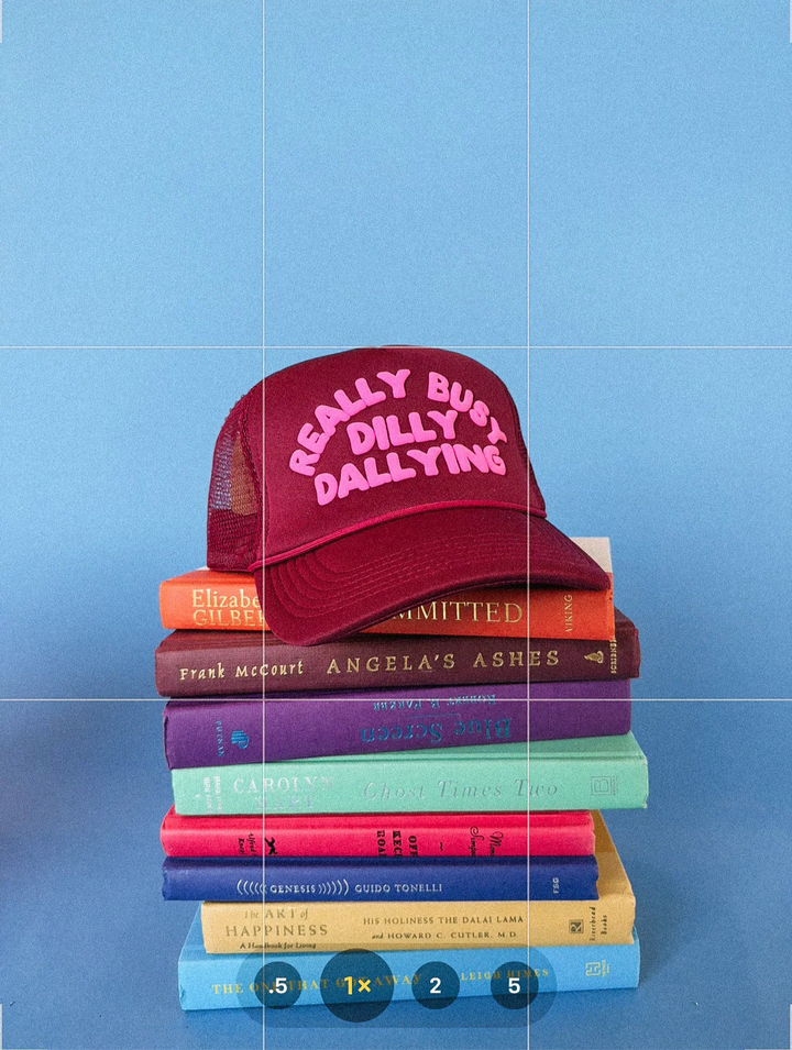 Burgundy Dilly Dally Trucker Hat