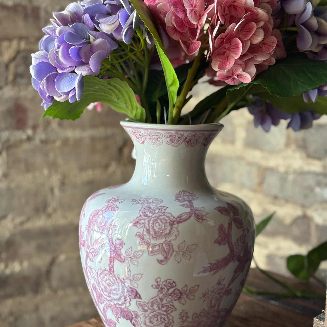 Hand-Painted Floral Vase