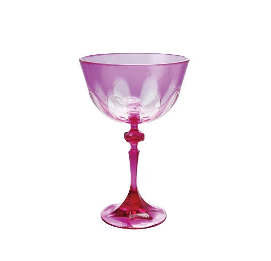 Stemmed Drinking Cup With Design Fuchsia