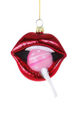 Lips with Sucker Ornament