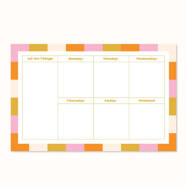 Groovy Checkered Tearaway Notepad