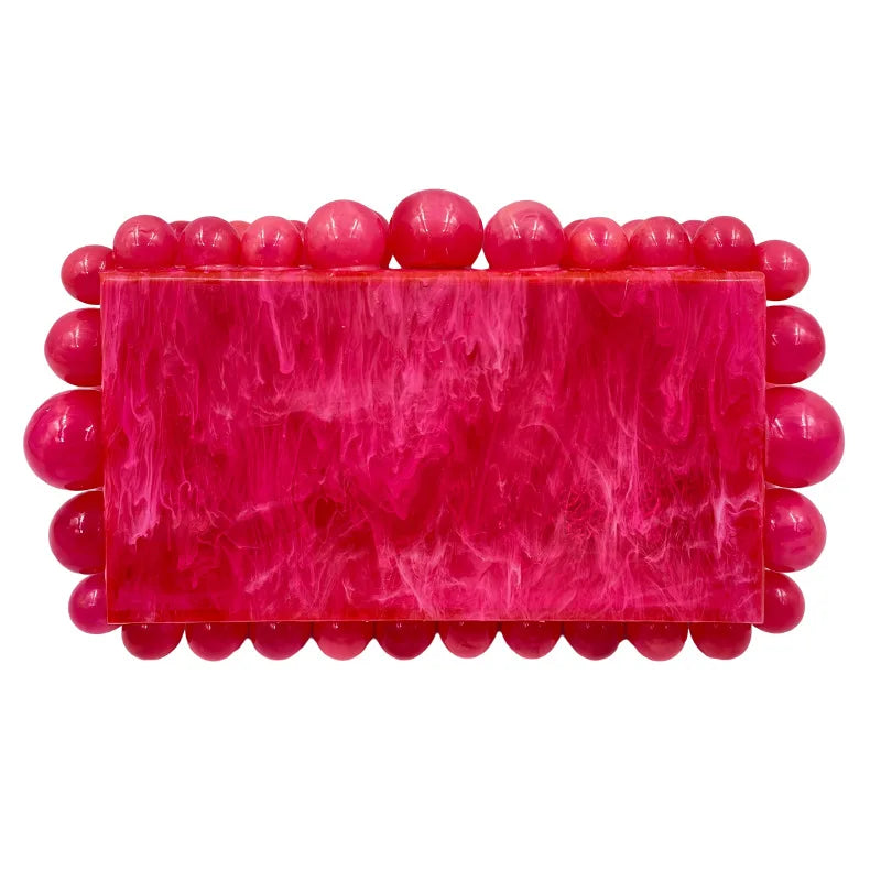 Marble Bubble Acrylic Clutch