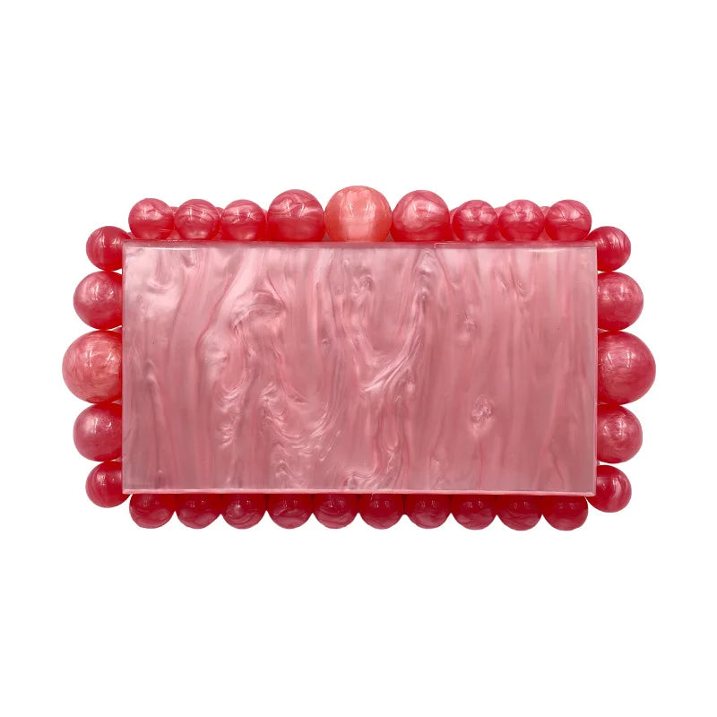 Marble Bubble Acrylic Clutch