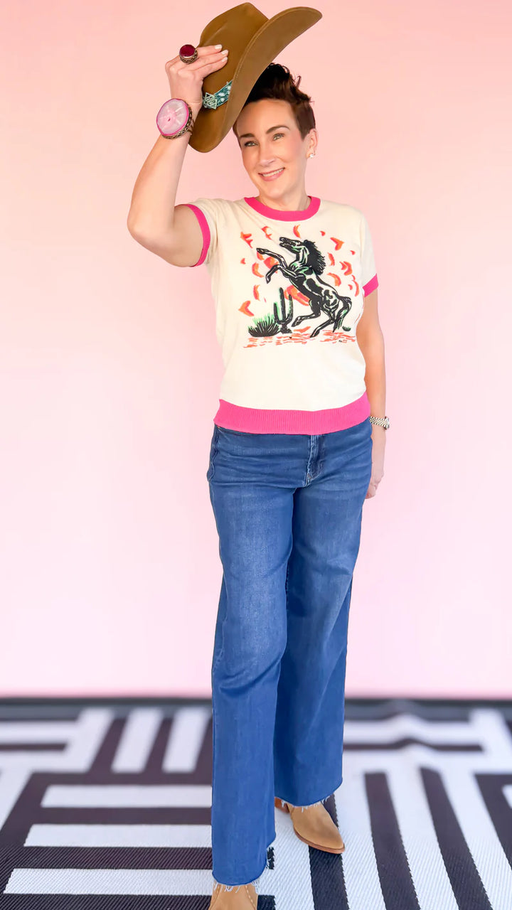 Horse Nora Knit Top