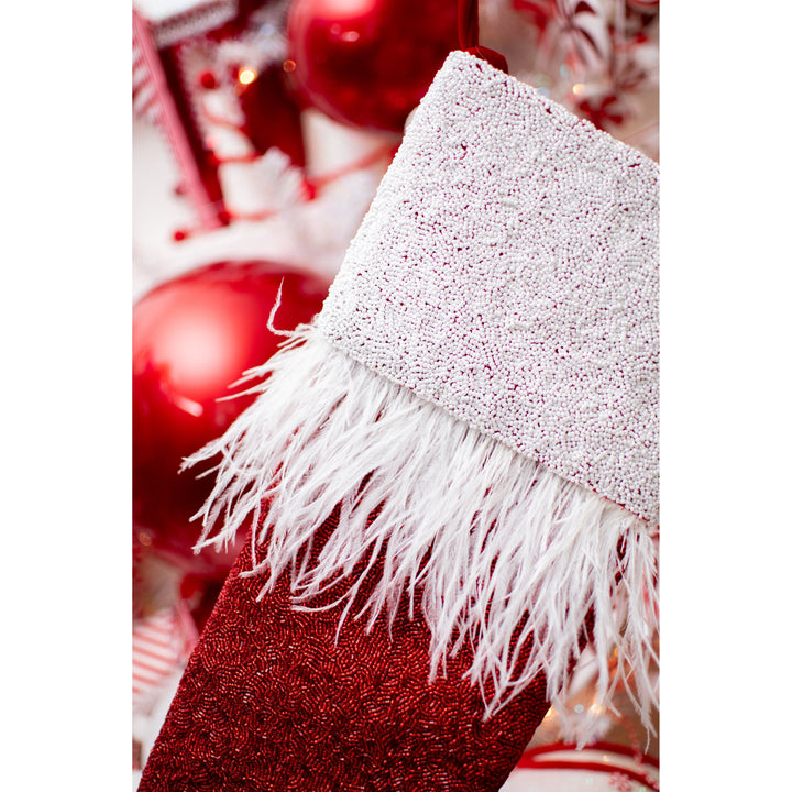 Classic Christmas Two Toned Fully Beaded