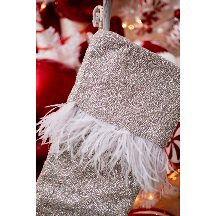 Feather Stocking in Shiny Silver