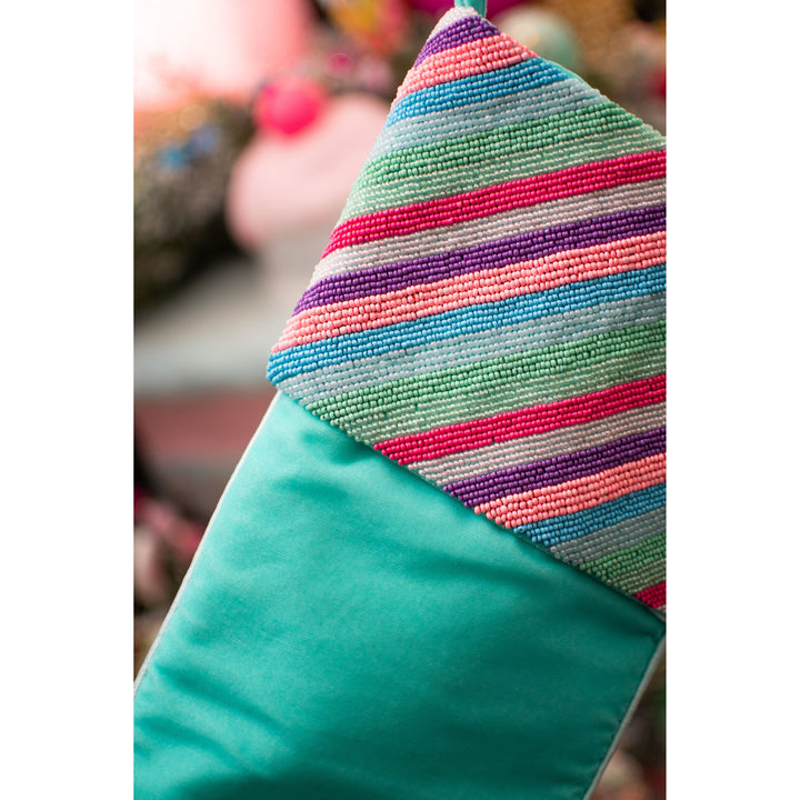 Candyland Stripes Beaded Cuff