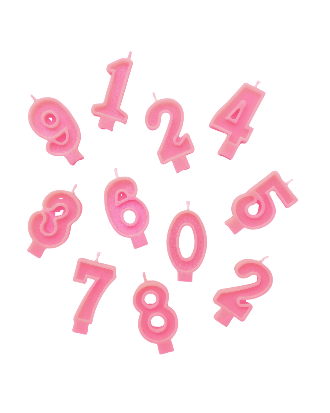 Bright Pink Number Candles