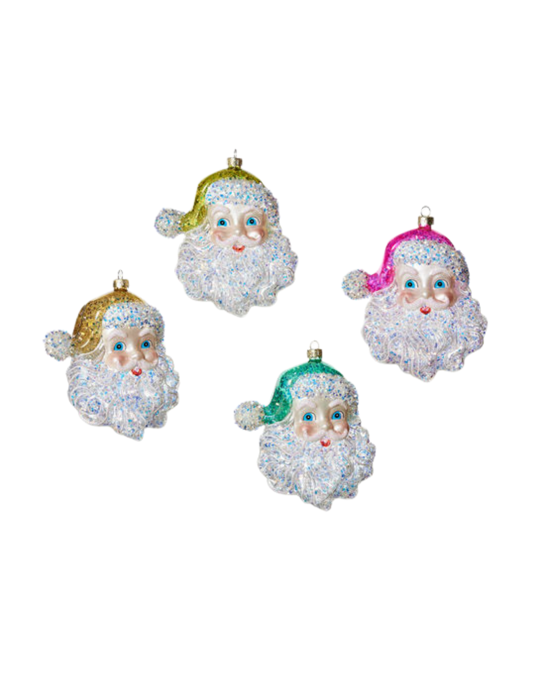 Colorful Cheerful Santa Ornament
