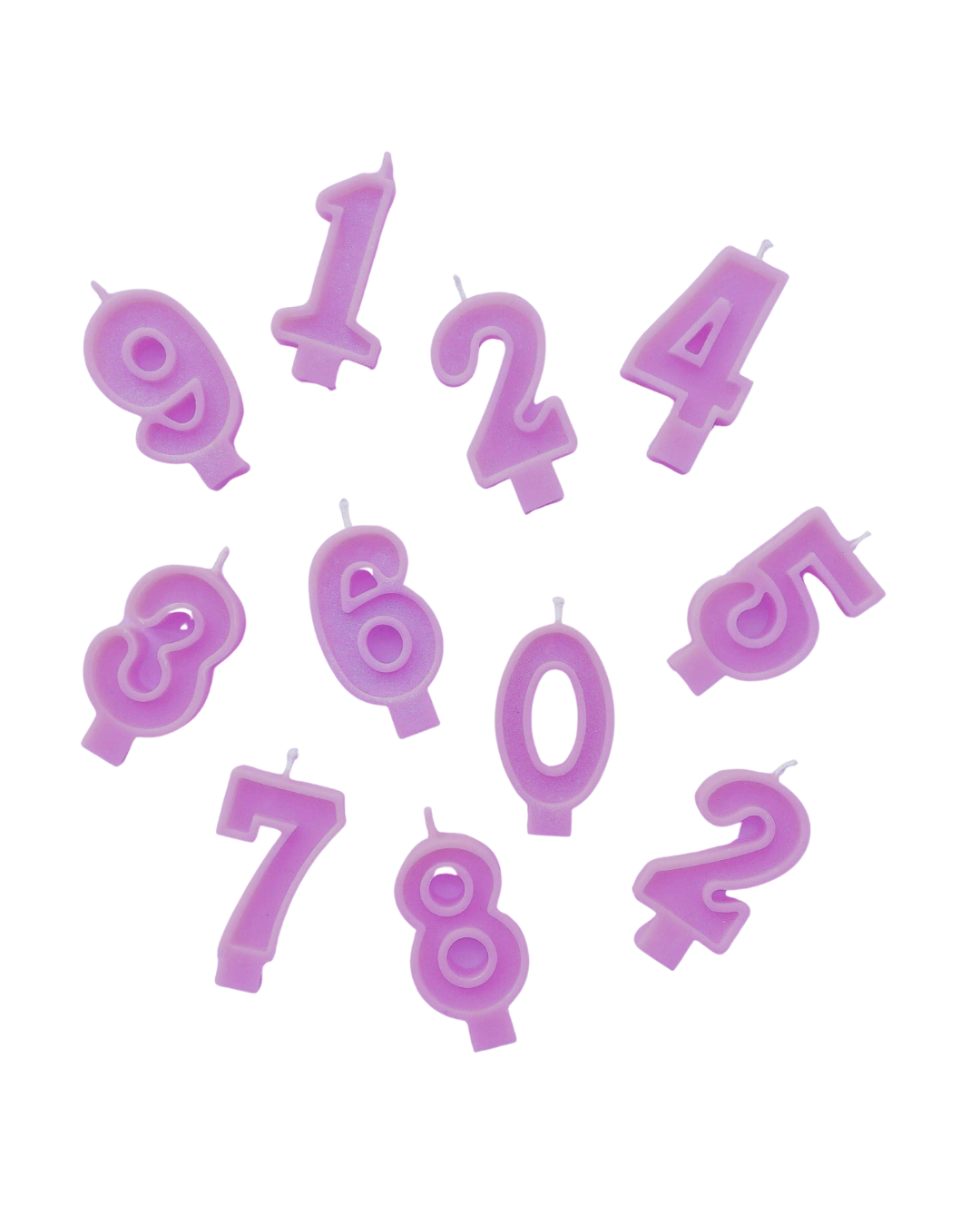 Lavender Number Candles