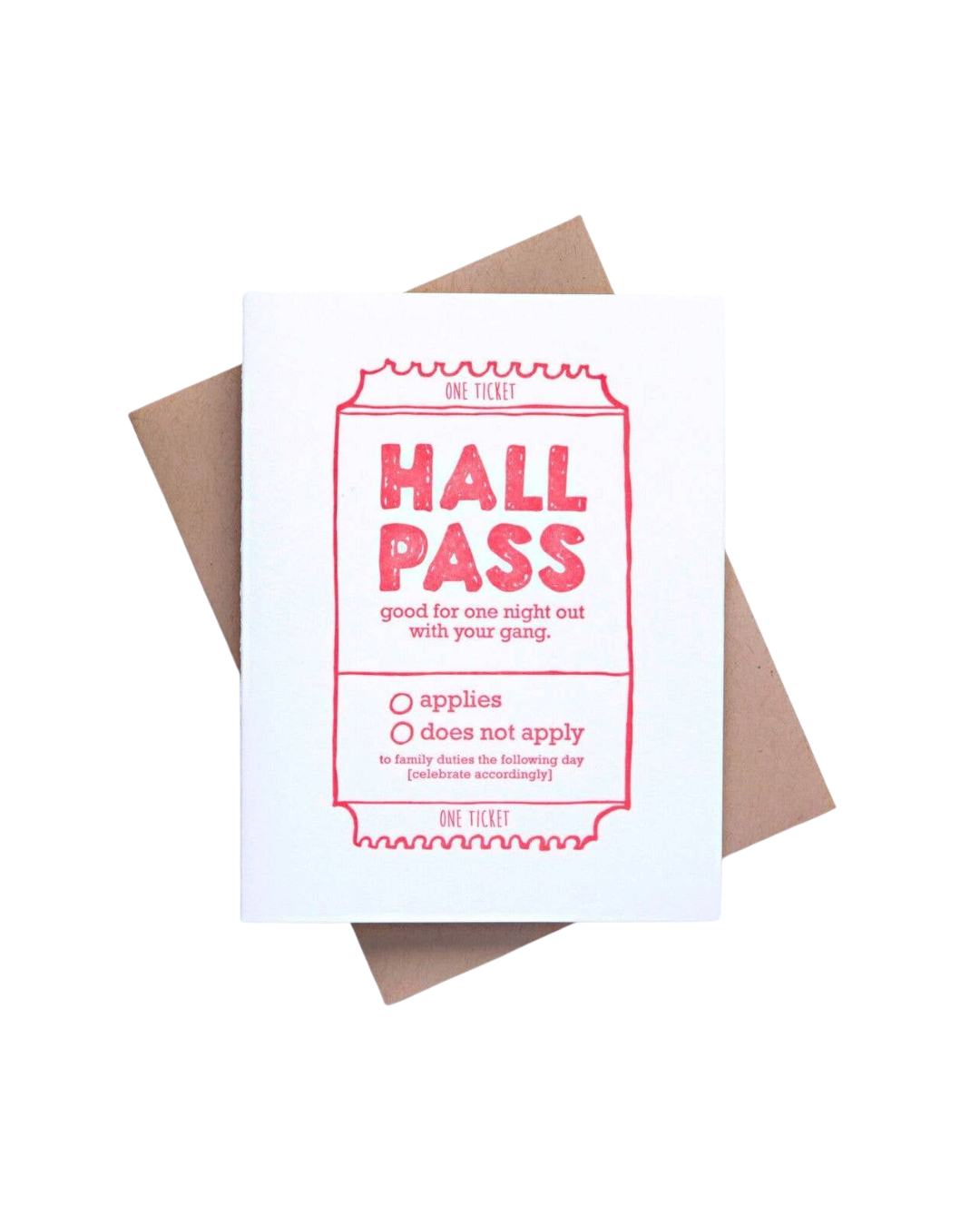 Hall Pass Card