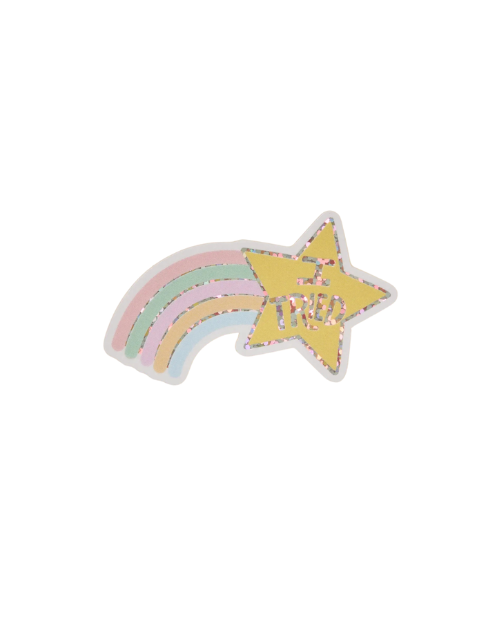 I Tried Shooting Star Glitter Sticker