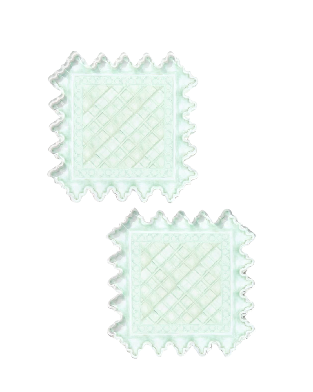 Green & White Coaster