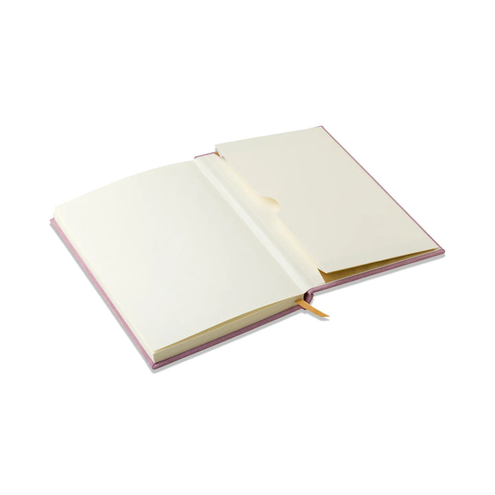 Notes Hard Cover Suede Cloth Journal With Pocket