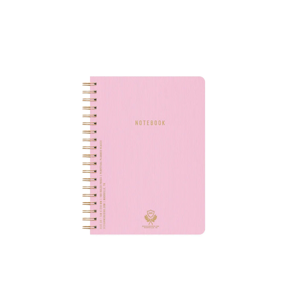 Medium Lilac Textured Paper Twin Wire Notebook