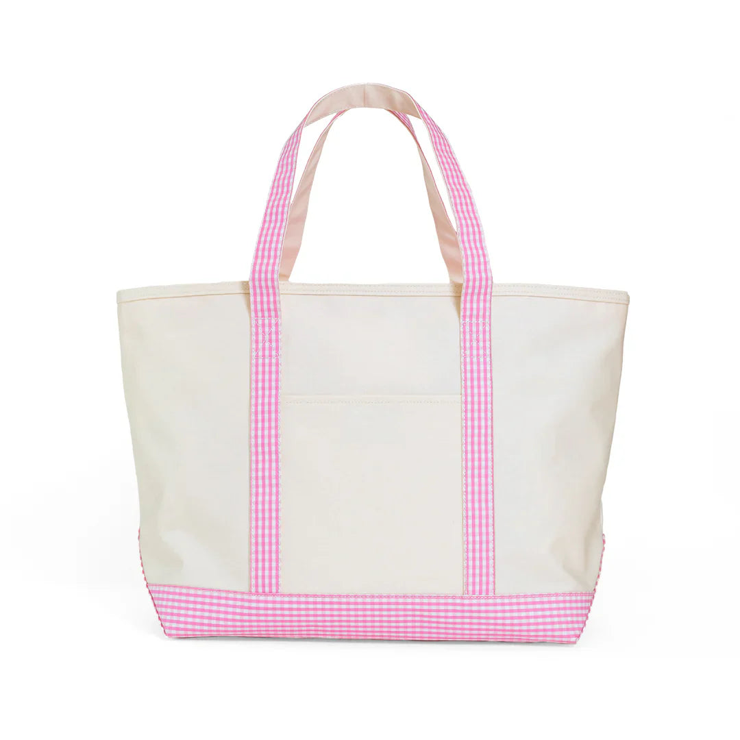 Maxi Tote- Pink Gingham