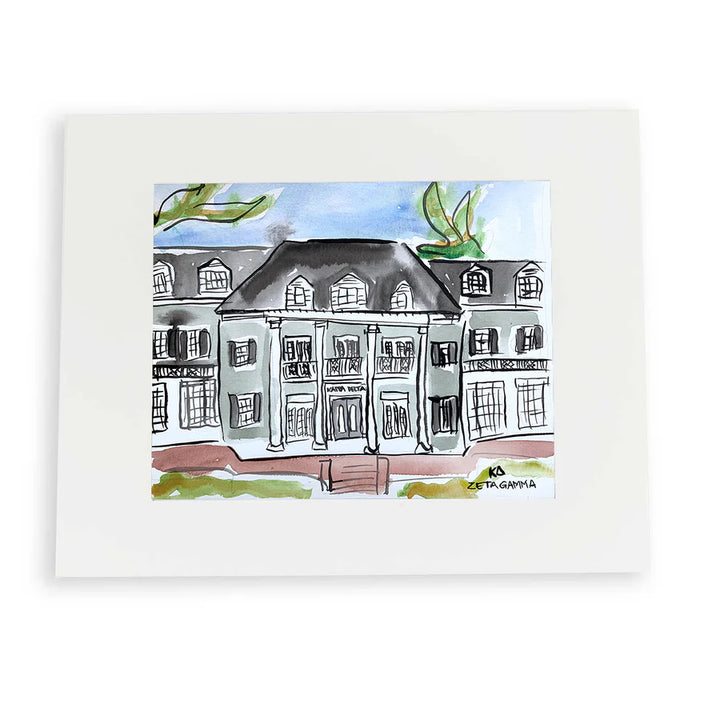 University of Arkansas Sorority House Print