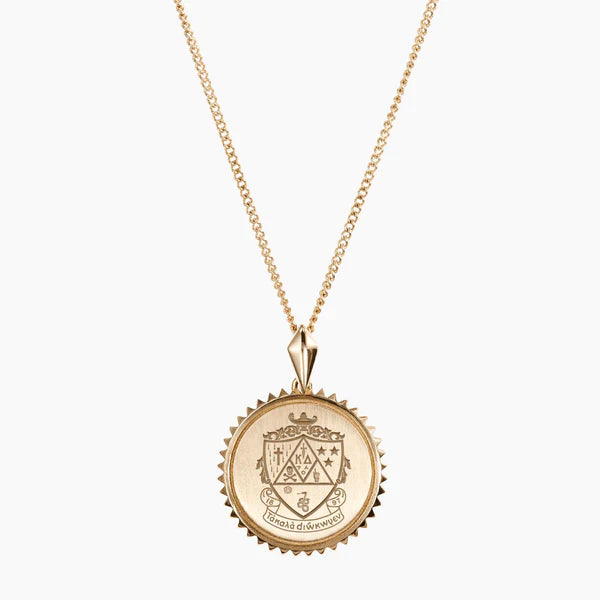 Greek Sunburst Crest Necklace