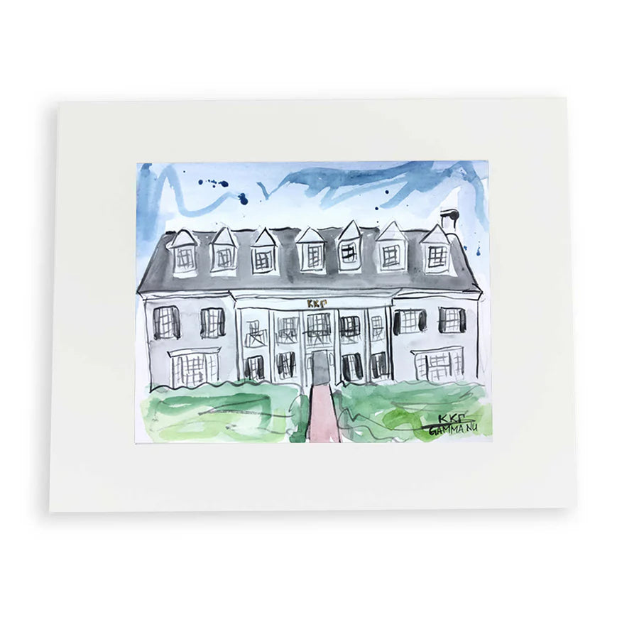 University of Arkansas Sorority House Print