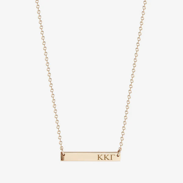 Kappa Kappa Gamma Horizontal Bar Necklace