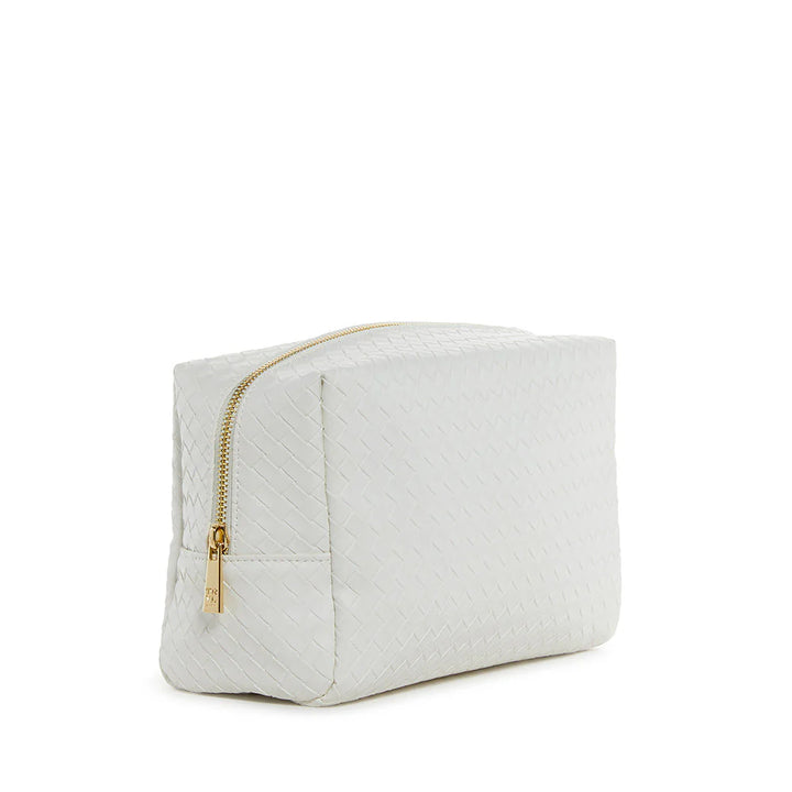 Woven Blanc Cosmetic Bag
