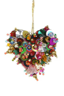 Sequin Heart Ornament