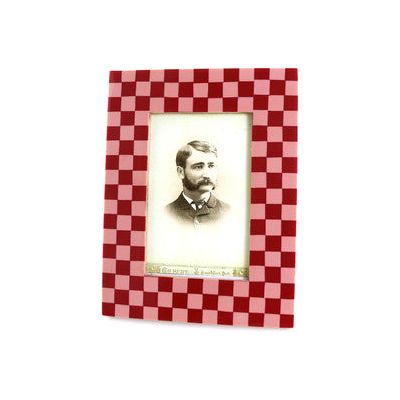 Inlaid Check Frame-Small Pink