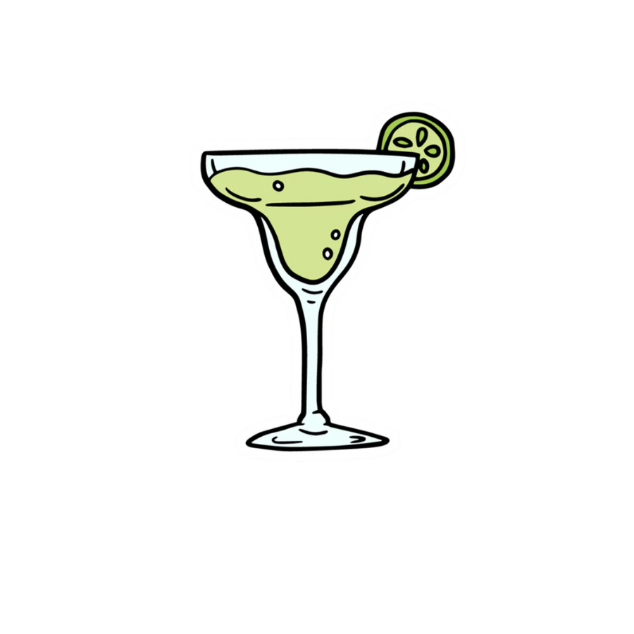 Margarita Glass Sticker
