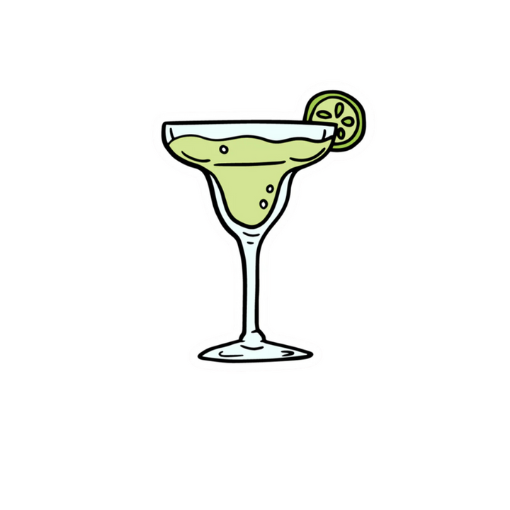 Margarita Glass Sticker
