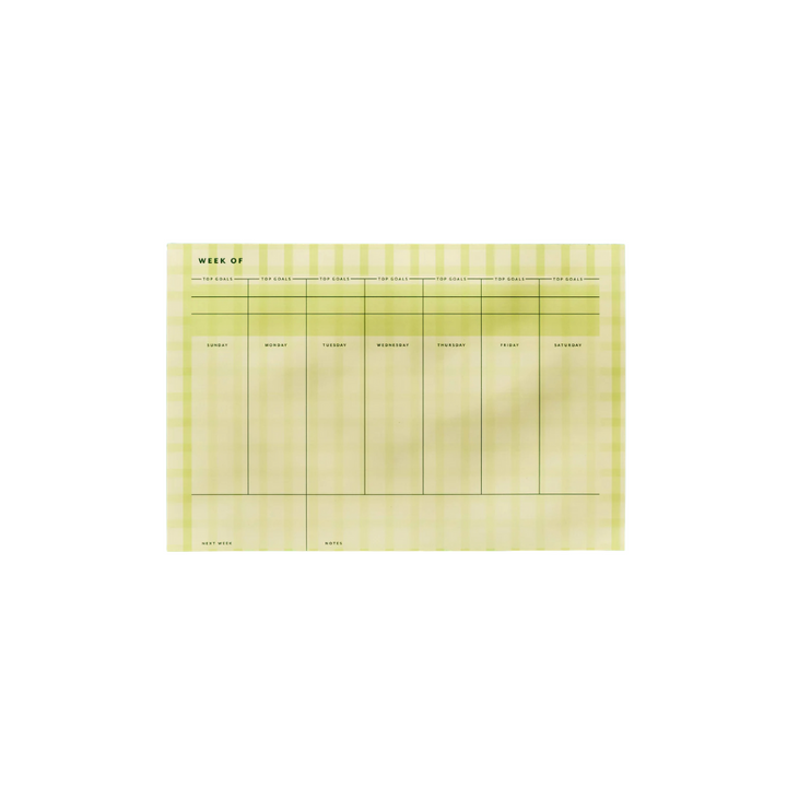 Butter Gingham Weekly Plan Notepad