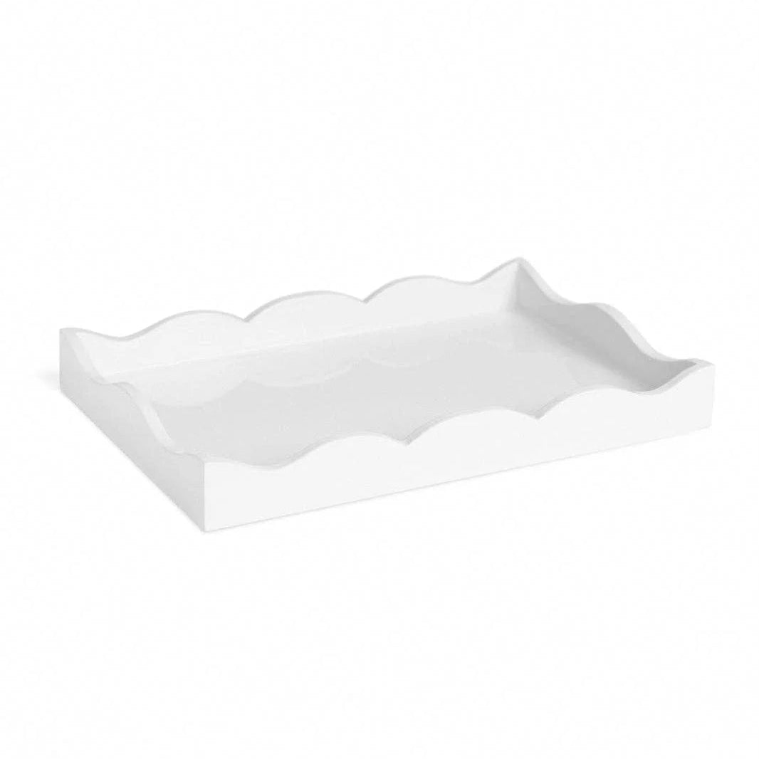 White Scalloped Tray