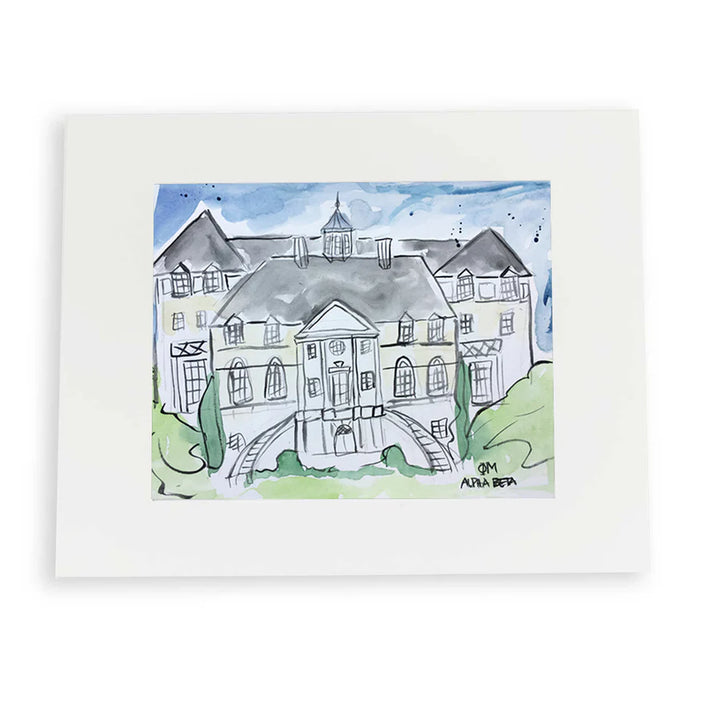 University of Arkansas Sorority House Print