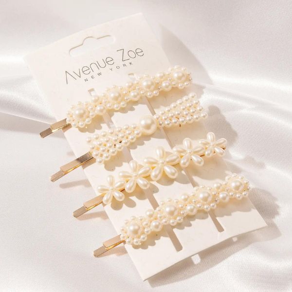 Pearl Bow Assorted Hair Pin Set