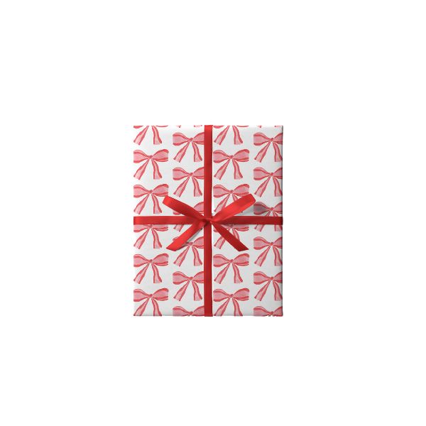 Red Bows Holiday Gift Wrap