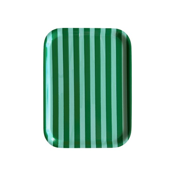 Striped Bent Serving Tray Platter