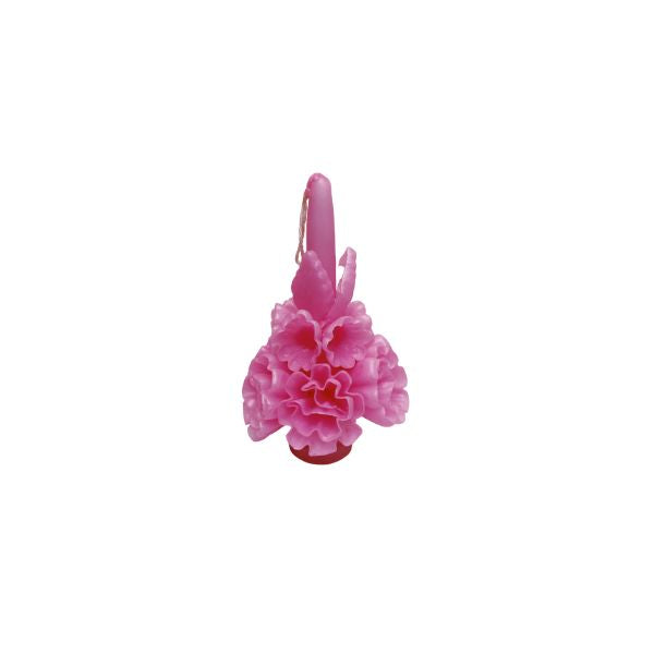 Bright Pink Oaxaca Marigold Day of the Dead Candle