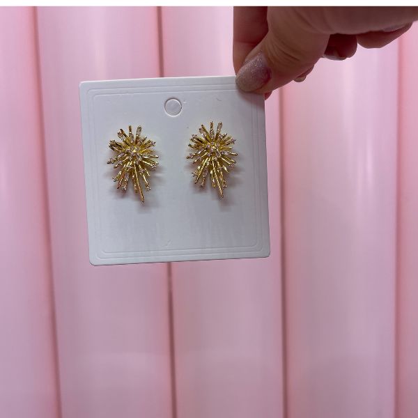 Sun Burst Diamond Earring