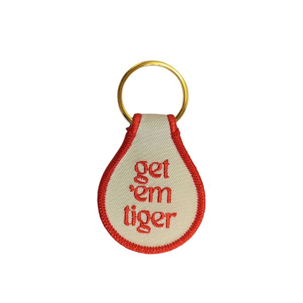 Get 'Em Tiger Embroidered Key Tag