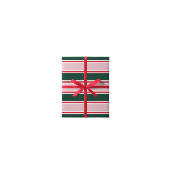 Green, Blush and Red Holiday Gift Wrap