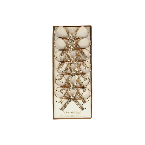 Glitter Bow Gift Tag Set