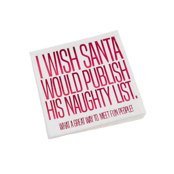 Santa Naughty List Napkins